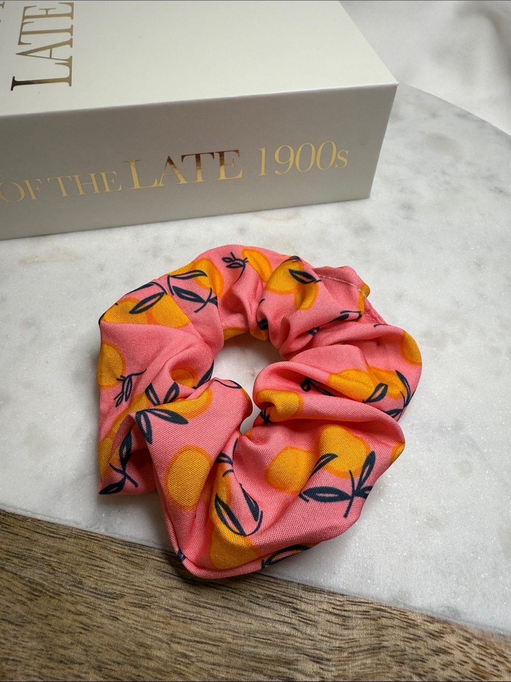 The Pink Orange Print Scrunchie